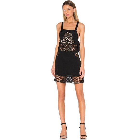 For Love & Lemons Gracey Tank Dress Black S - Picture 2 of 10